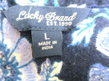 Load image into Gallery viewer, Lucky Brand Shirt Womens Large Boho Linen Viscose Blouse Allover Print Floral