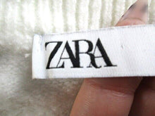 Load image into Gallery viewer, ZARA Sweater Womens Large Lace Frills Cropped Jumper Outerwear Pullover Ladies