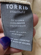 Load image into Gallery viewer, Torrid Pants Womens 3 (45x20) Beige Wide Cropped Capri Linen Rayon Spandex Lady