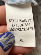 Load image into Gallery viewer, Anthropologie Altar'D State Sweater Womens Medium Light Blue Fuzzy Cropped Boho