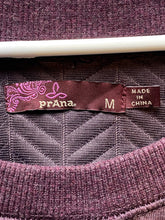 Load image into Gallery viewer, Prana Sweater Womens Medium Maroon Quilted Silverspring Oversized Pullover Lady