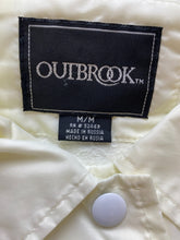 Load image into Gallery viewer, Outbrook Jacket Womens Medium Ivory Snaps Nylon Windbreaker Outdoor Ladies