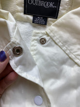 Load image into Gallery viewer, Outbrook Jacket Womens Medium Ivory Snaps Nylon Windbreaker Outdoor Ladies