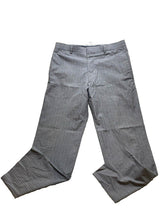 Load image into Gallery viewer, Banana Republic Pants Adult 34x32 Gray Striped Straight Leg Flat Front Dress Men