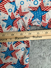 Load image into Gallery viewer, Massive Shirt Adult Small White Blue Red Star AOP Button Up Casual Camp Mens