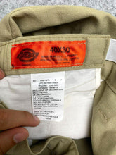 Load image into Gallery viewer, Dickies Pants Adult 40x30 Olive Green Straight Leg Flat Front Trouser Dress Mens