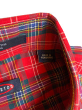 Load image into Gallery viewer, Overton Shirt Adult Large Red Green Plaid Wrinkle Free Button Up Casual  Mens