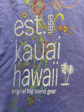 Load image into Gallery viewer, Blue 84 Shirt Womens Small Slate Blue Kauai Hawaii Big Island Gear Flower Ladies