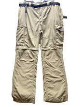 Load image into Gallery viewer, Columbia Pants Adult 42x32 Khaki Convertible Cargo Utility Hiking Outdoor Mens