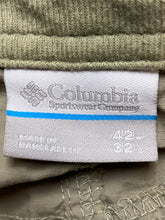 Load image into Gallery viewer, Columbia Pants Adult 42x32 Khaki Convertible Cargo Utility Hiking Outdoor Mens