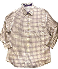 Load image into Gallery viewer, Paul Fredrick Shirt Adult 18-35 (4X) Purple Button Up Cuffs Contrast Dress Mens