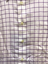 Load image into Gallery viewer, Paul Fredrick Shirt Adult 18-35 (4X) Purple Button Up Cuffs Contrast Dress Mens