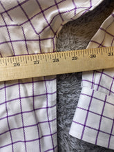 Load image into Gallery viewer, Paul Fredrick Shirt Adult 18-35 (4X) Purple Button Up Cuffs Contrast Dress Mens