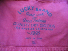 Load image into Gallery viewer, Lucky Brand Shirt Adult Extra Large Henley Pocket Long Sleeve Pullover Mens