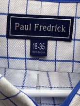 Load image into Gallery viewer, Paul Fredrick Shirt Adult 18-35 (4X) Button Up Flip Cuffs Contrast Dress Mens