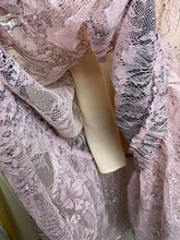 Load image into Gallery viewer, Avec Les Filles Dress Women 4 Small Pink Black Lace Lined Tiered Boho Maxi Nylon