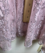 Load image into Gallery viewer, Avec Les Filles Dress Women 4 Small Pink Black Lace Lined Tiered Boho Maxi Nylon