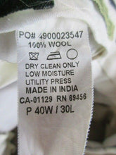 Load image into Gallery viewer, Lauren Ralph Lauren Pants Adult 40x30 Flat Front Straight Leg 100% Wool Mens