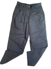 Load image into Gallery viewer, LL Bean Jeans Womens 8 (29x26) Petite Black Denim Straight Pleated Trouser Chino