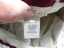 Load image into Gallery viewer, Lanesboro Pants Adult 34x34 Straight Leg Flat Front Khakis Casual Dress Mens