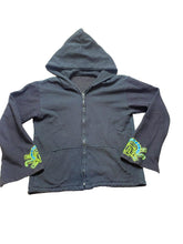 Load image into Gallery viewer, Bee Mistic Jacket Adult Large Black Dragon Head Art Artsy Full Zip Hoodie Mens