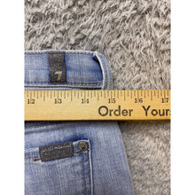 Load image into Gallery viewer, 7 For All Mankind Jeans Womens 26 Distressed Denim Pants Ripped Light Wash