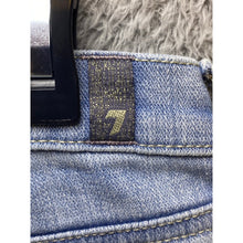 Load image into Gallery viewer, 7 For All Mankind Jeans Womens 26 Distressed Denim Pants Ripped Light Wash