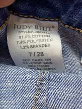 Load image into Gallery viewer, Judy Blue Jeans Womens 7/28 (26x26.5) Blue Denim Skinny Fit Button Fly Spandex