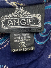 Load image into Gallery viewer, Angie Shawl Womens 3X Boho Hippie AOP Paisley Floral Poncho Kimono Plus Rayon