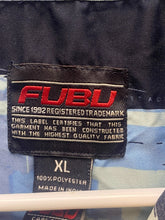 Load image into Gallery viewer, FUBU Shirt Adult Extra Large Blue AOP Abstract Hip Hop Button Up Pocket Mens