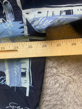 Load image into Gallery viewer, FUBU Shirt Adult Extra Large Blue AOP Abstract Hip Hop Button Up Pocket Mens