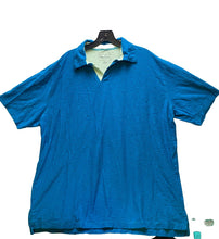 Load image into Gallery viewer, Nat Nast Shirt Adult Extra Large Teal Blue Textured Golf Polo Casual Mens