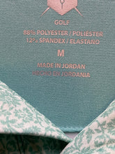 Load image into Gallery viewer, Hickey Freeman Shirt Adult Medium Seafoam Green Floral Casual AOP Golf Polo Men