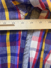 Load image into Gallery viewer, American Eagle Shirt Adult Large Button Up Flannel Plaid Denim Collar Pocket Men