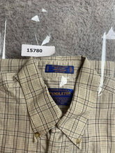 Load image into Gallery viewer, Pendleton Shirt Adult Medium Beige Broadway Cloth Wrinkle Resistant Woolen Mens