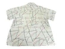 Load image into Gallery viewer, M.E. Sport Shirt Adult 2XL XXL Button Up Linen Rayon Short Sleeve Casual Mens