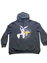 Load image into Gallery viewer, Looney Tunes Sweatshirt Adult 2XL Black Daffy Duck Bugs Bunny Hoodie Sweater Men