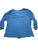 Load image into Gallery viewer, Torrid Shirt Womens 4 4X Teal Blue Crinkle Gauze Peasant Boho Blouse Plus Ladies