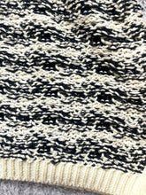 Load image into Gallery viewer, Soft Surroundings Sweater Womens Medium Beige Black Tunic Lagenlook Open Knit