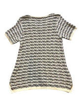Load image into Gallery viewer, Soft Surroundings Sweater Womens Medium Beige Black Tunic Lagenlook Open Knit