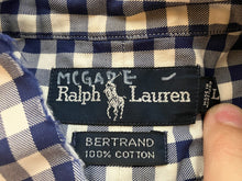 Load image into Gallery viewer, Ralph Lauren Shirt Adult Large Blue White Grid Checkered Bertrand Button Up Mens