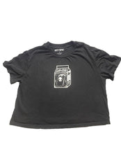 Load image into Gallery viewer, Hot Topic Shirt Womens Large Black Goth Milk Cropped Streetwear Oversized Ladies
