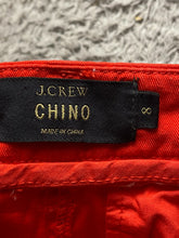 Load image into Gallery viewer, J Crew Pants Womens 8 (34x27.5) Red Chino Straight Leg Casual Slash Pocket Lady