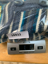 Load image into Gallery viewer, Sigrid Olsen Sweater Womens Large Navy White Viscose Rayon Button Front Cardigan