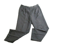 Load image into Gallery viewer, Brooks Brothers 346 Adult 36x33 Black Plated Straight Leg Trouser 100% Wool Mens