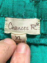 Load image into Gallery viewer, Chances R Pants Womens Extra Large Green Drawstring Jogger Trouser Linen Rayon