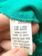 Load image into Gallery viewer, Chances R Pants Womens Extra Large Green Drawstring Jogger Trouser Linen Rayon