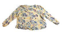Load image into Gallery viewer, Zac & Rachel Shirt Womens 1X Yellow Smocked AOP Flower Boho Plus Rayon Ladies