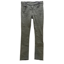 Load image into Gallery viewer, AG Adriano Goldschmied Jeans Womens 26R The Legging Ankle Olive Green Frayed Hem