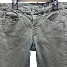 Load image into Gallery viewer, AG Adriano Goldschmied Jeans Womens 26R The Legging Ankle Olive Green Frayed Hem